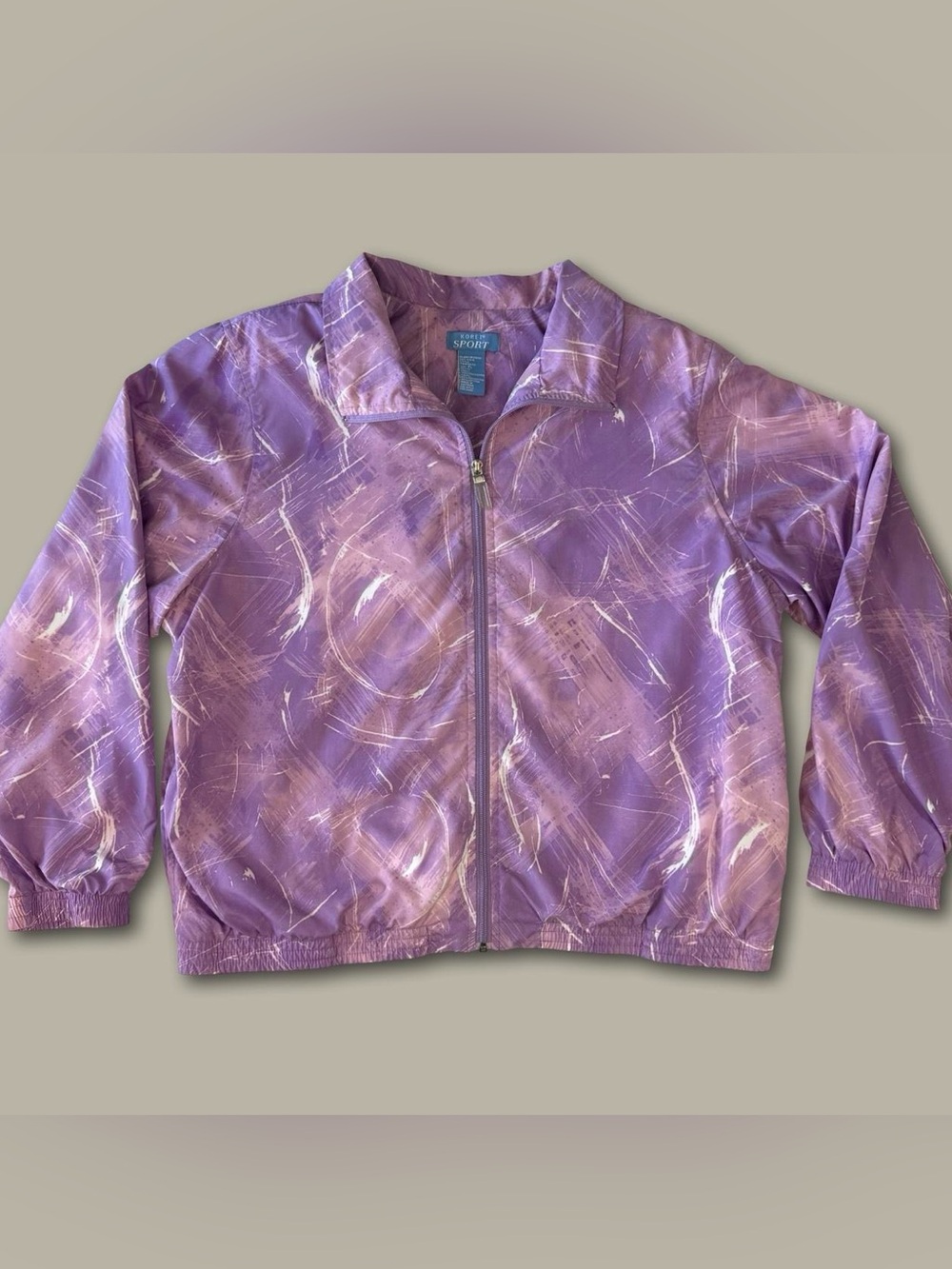 Vintage 90s Koret Sport Purple Abstract Track Jacket PL